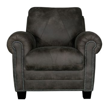 (image for) Luke Leather Furniture - Chairs - LEE in color 278 Outback Gray